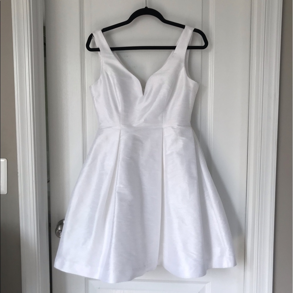 White Satin dress (bridal shower/ wedding)
